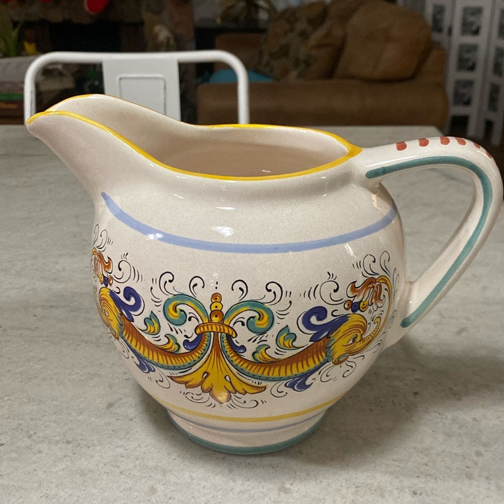 Deruta Ceramiche hand painted made in Italy pitcher
